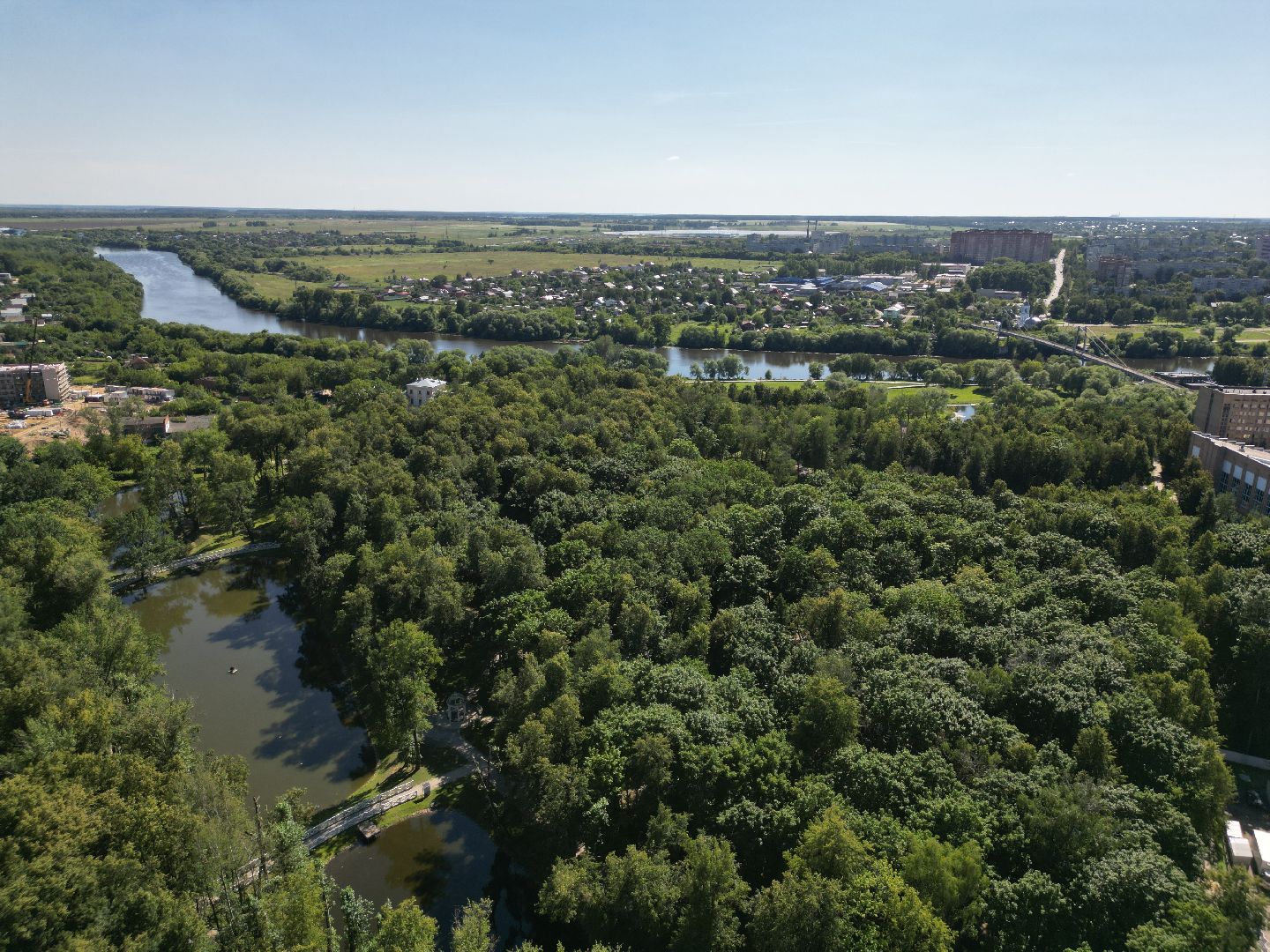 видео с коптера, воскресенск, лето,