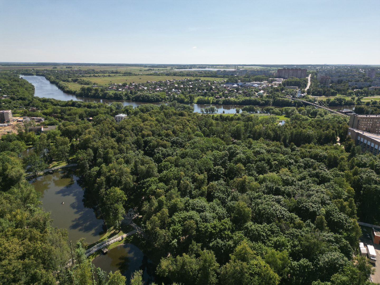 видео с коптера, воскресенск, лето,
