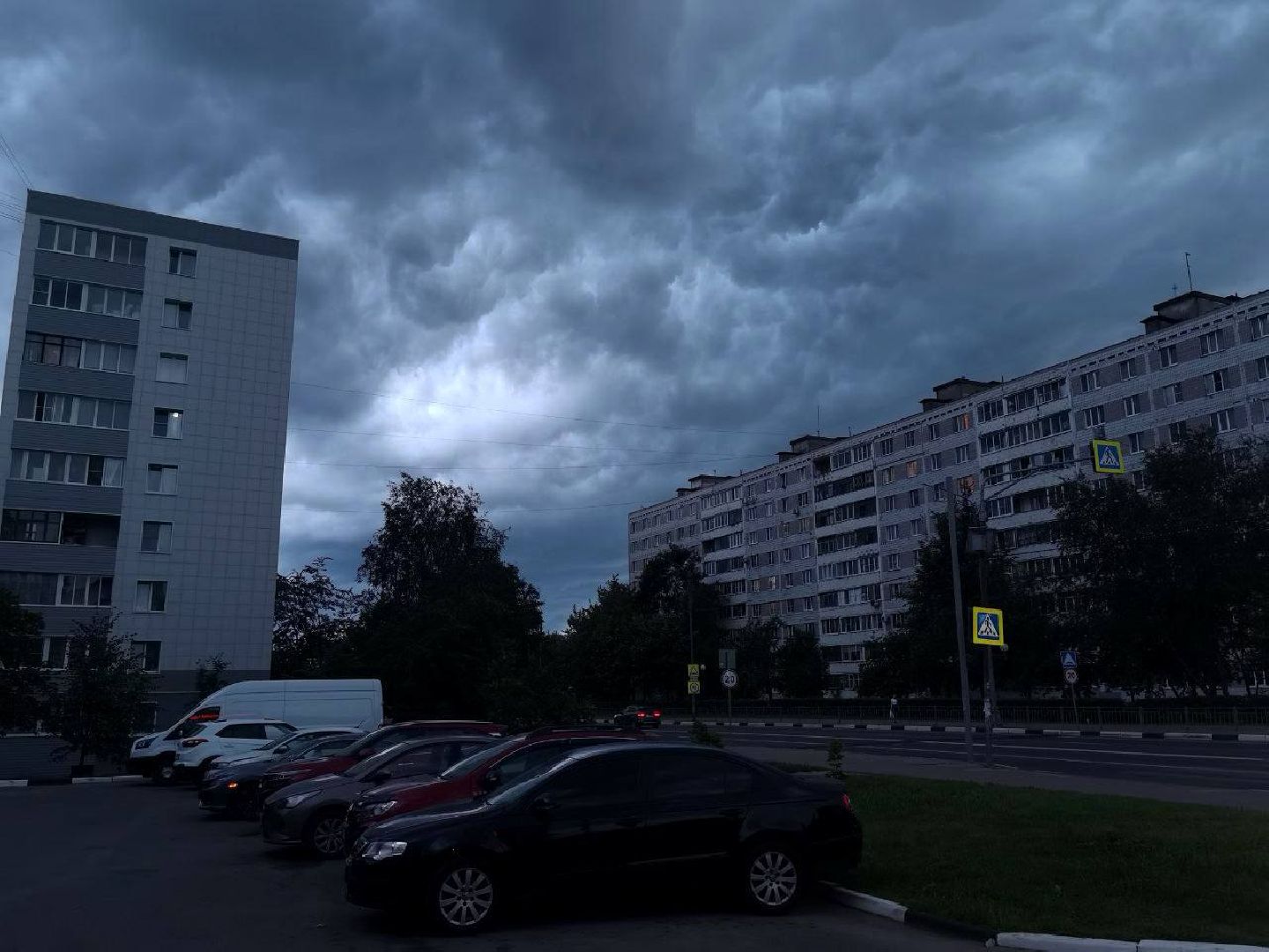 Холодный атмосферный фронт, Сергиев Посад, Непогода, Гроза, Дождь,