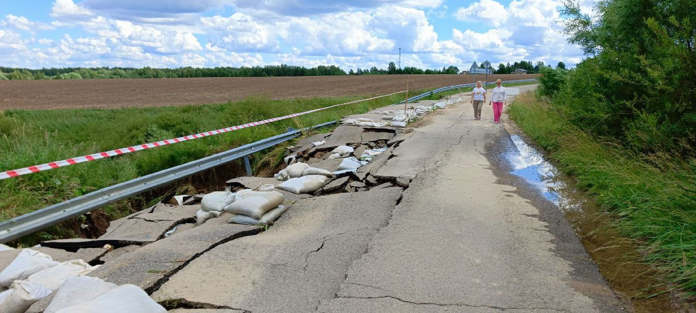 Дмитров, ЧП, Обрушение дороги,