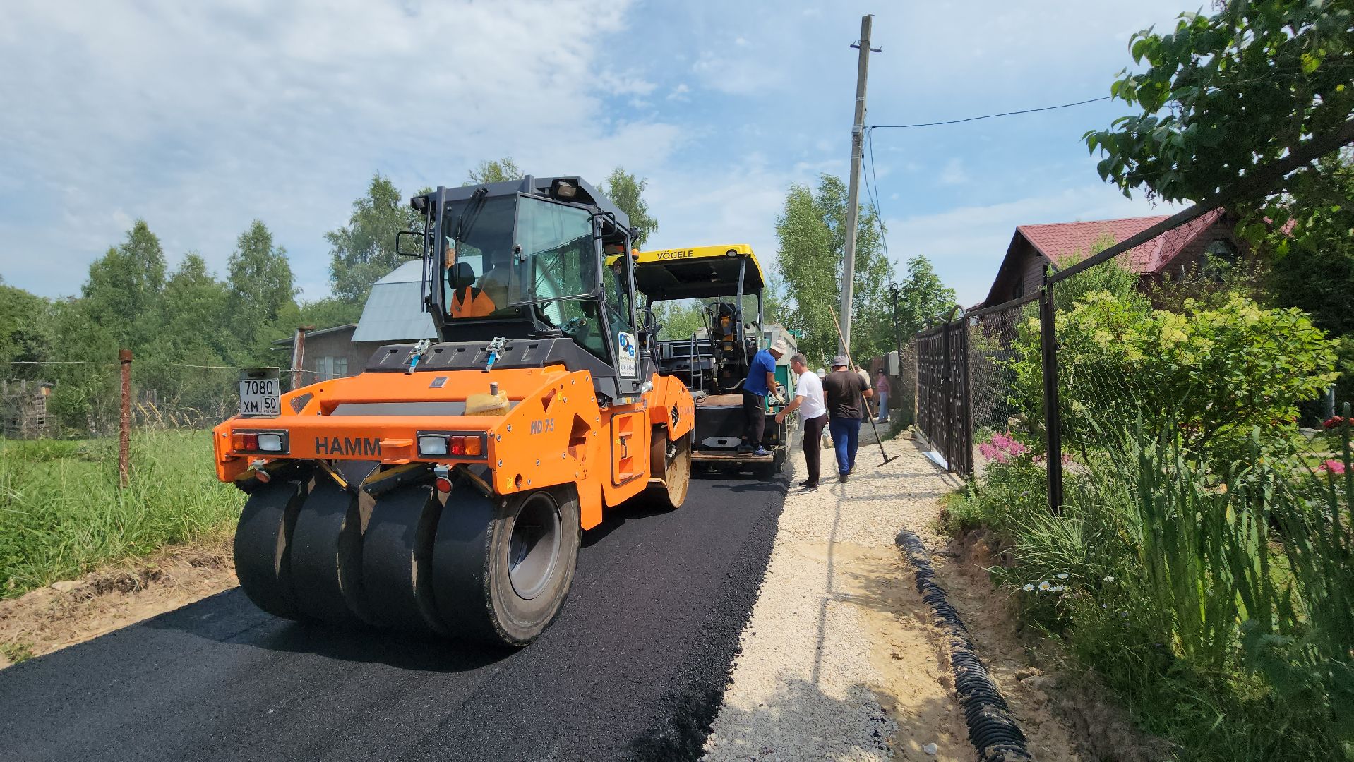 серпухов, деревня злобино, строительство дорог, укладка асфальта, добродел,