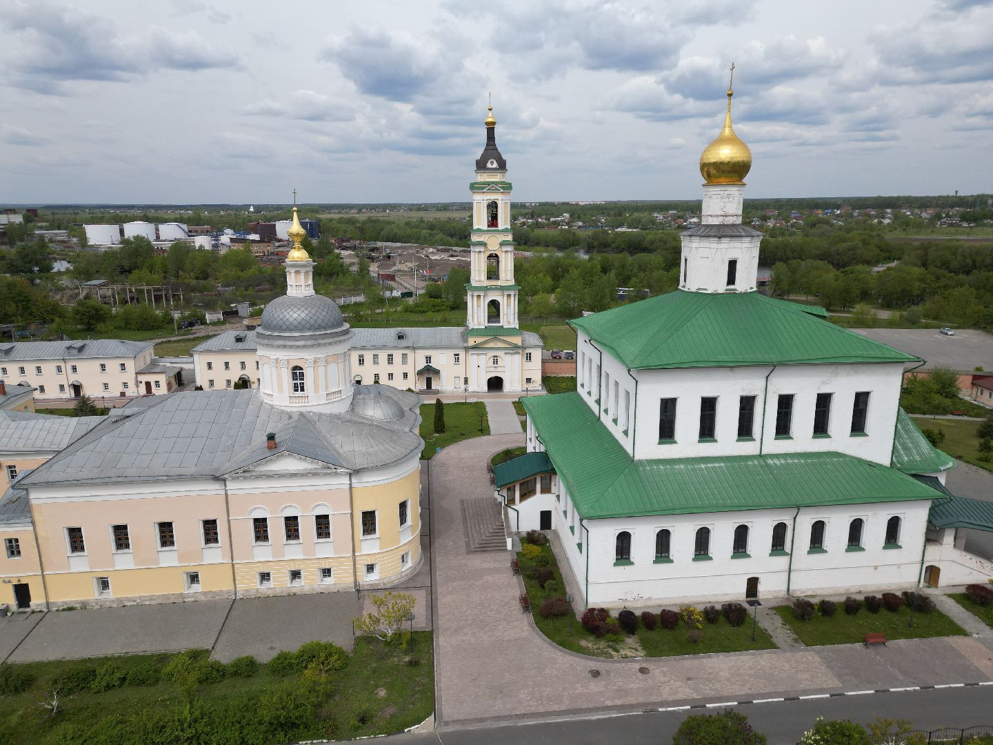 видео с коптера, коломна, монастырь,