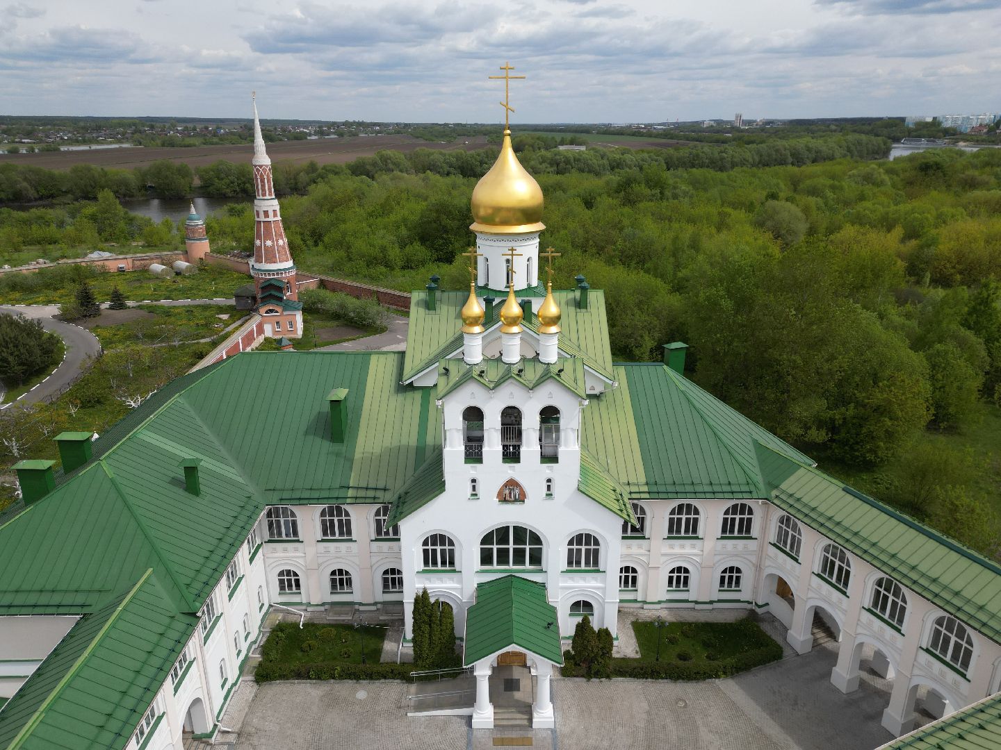 видео с коптера, коломна, монастырь,