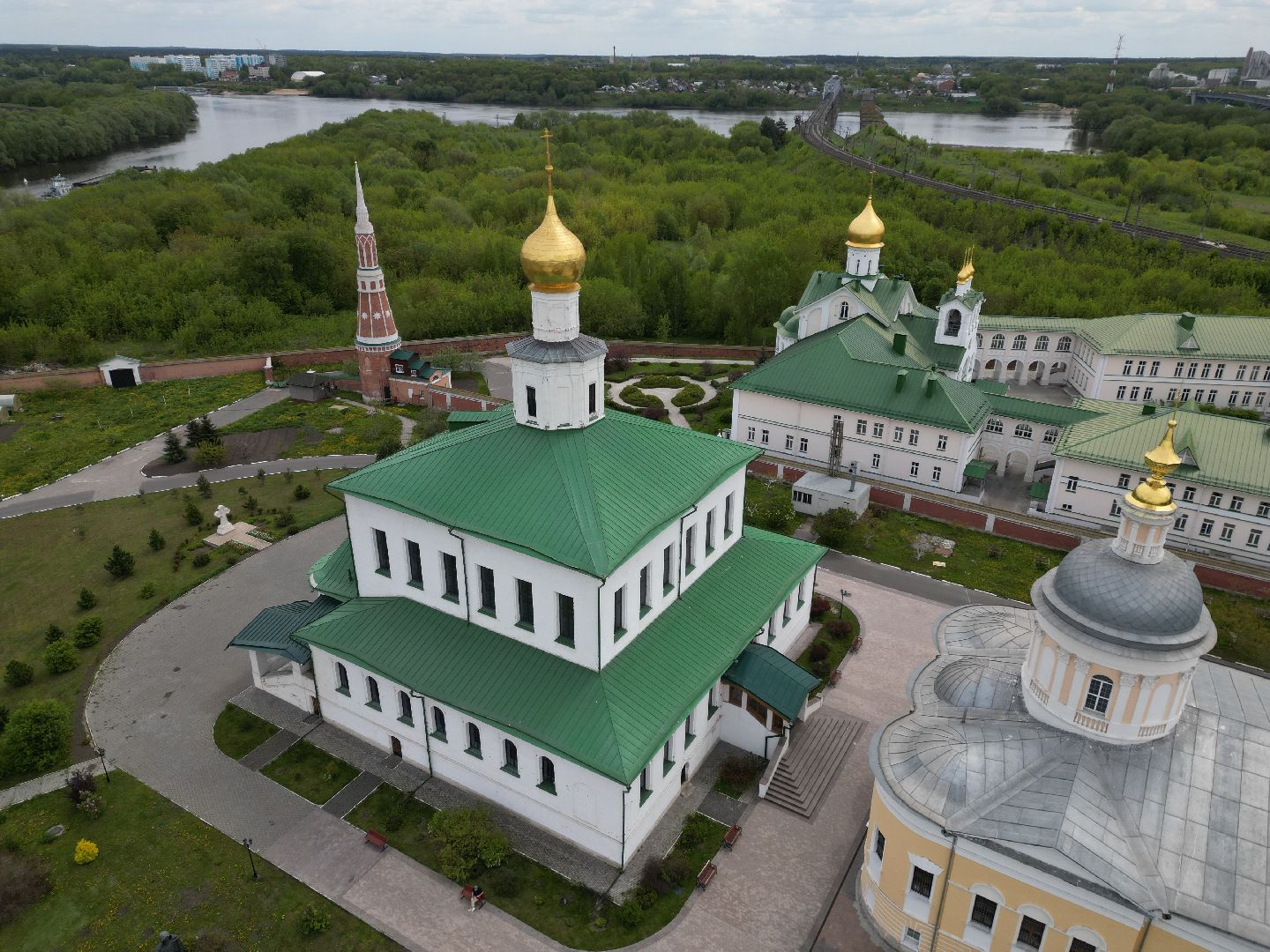 видео с коптера, коломна, монастырь,