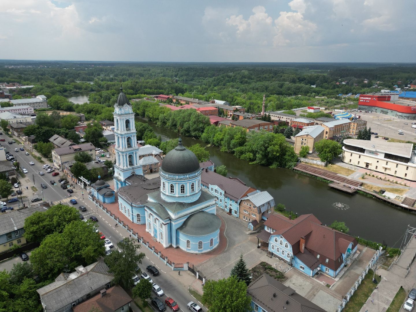 видео с коптера, собор, храм,