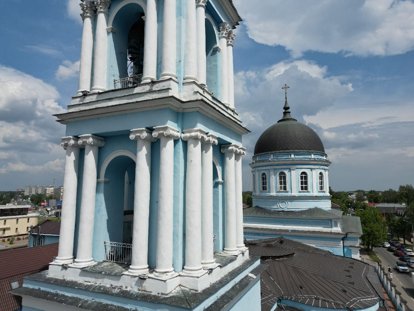 видео с коптера, собор, храм,