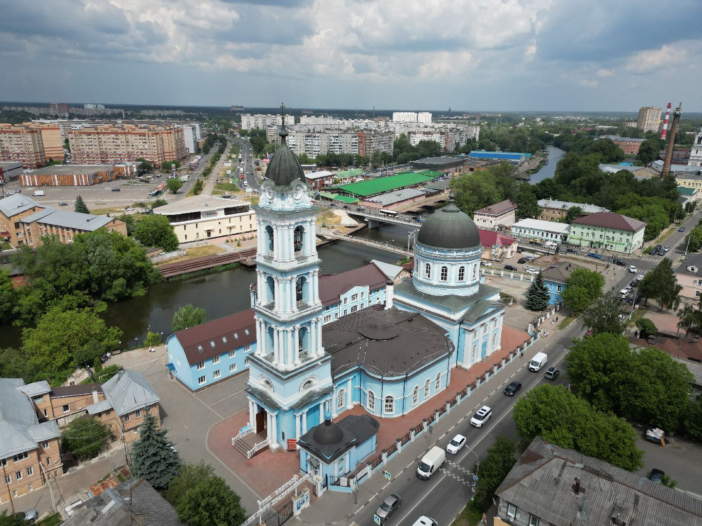 видео с коптера, собор, храм,