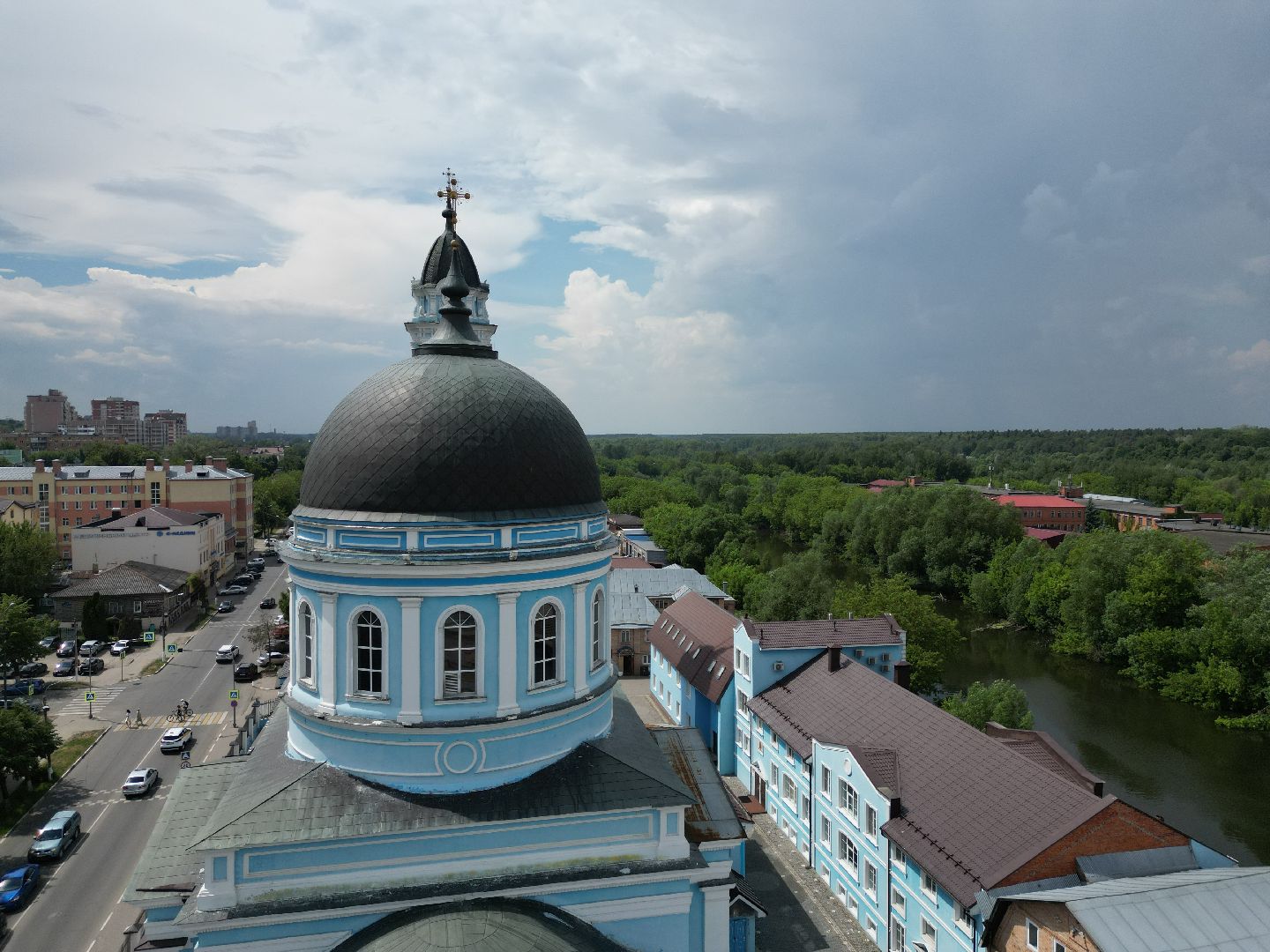 видео с коптера, собор, храм,