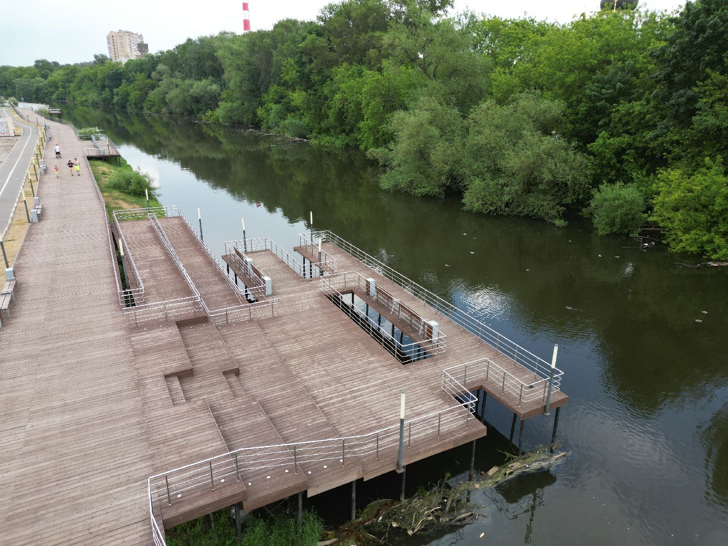 видео с коптера, ногинск, мост,