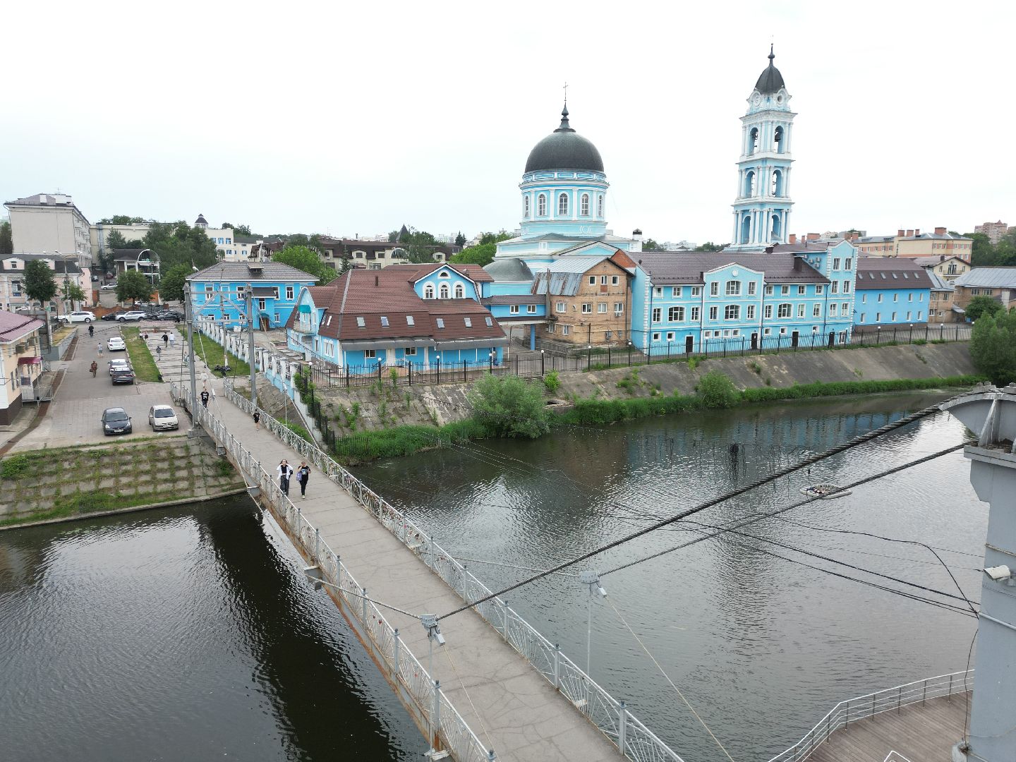 видео с коптера, ногинск, мост,