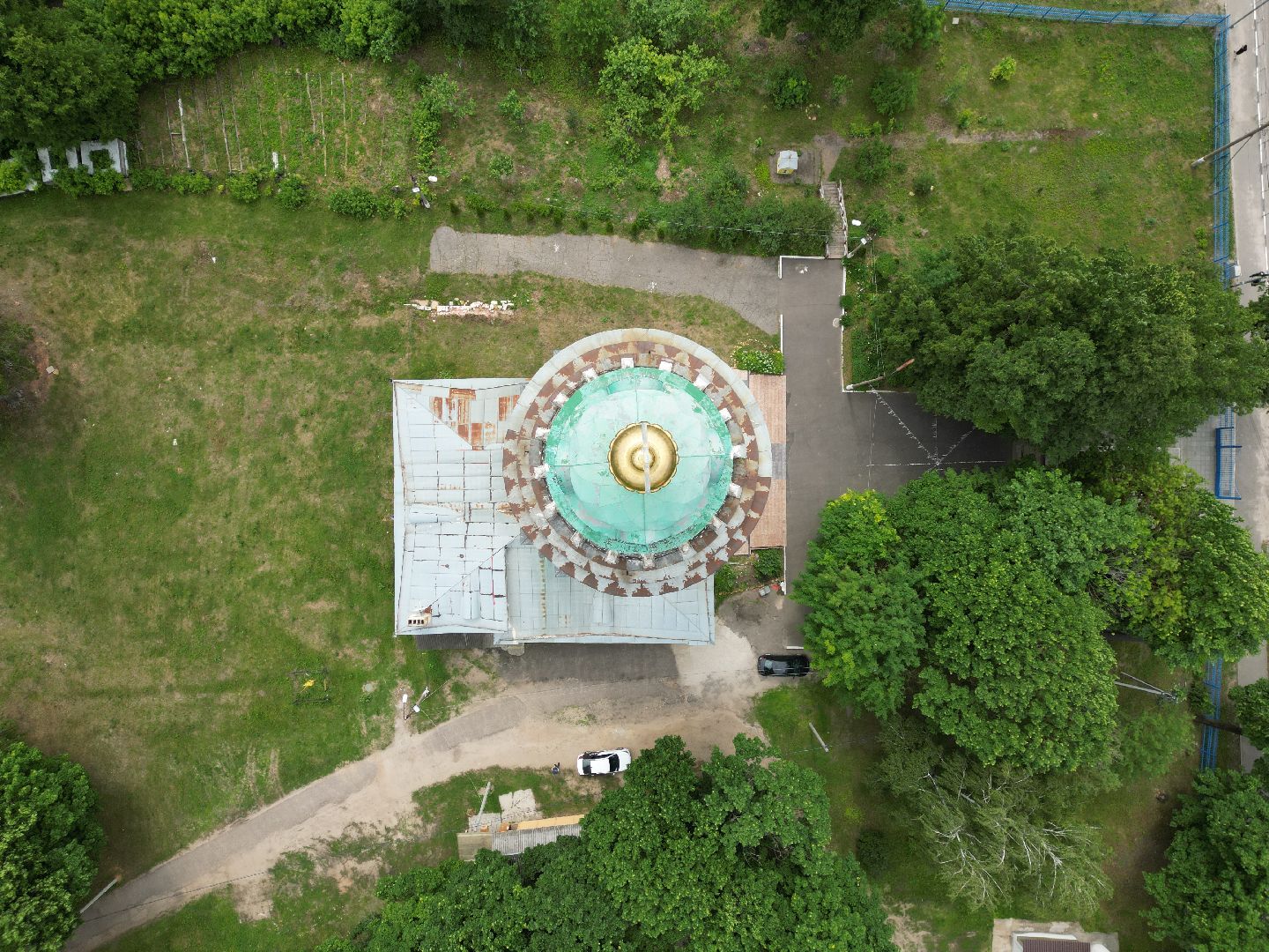 видео с коптера, церковь, храм,