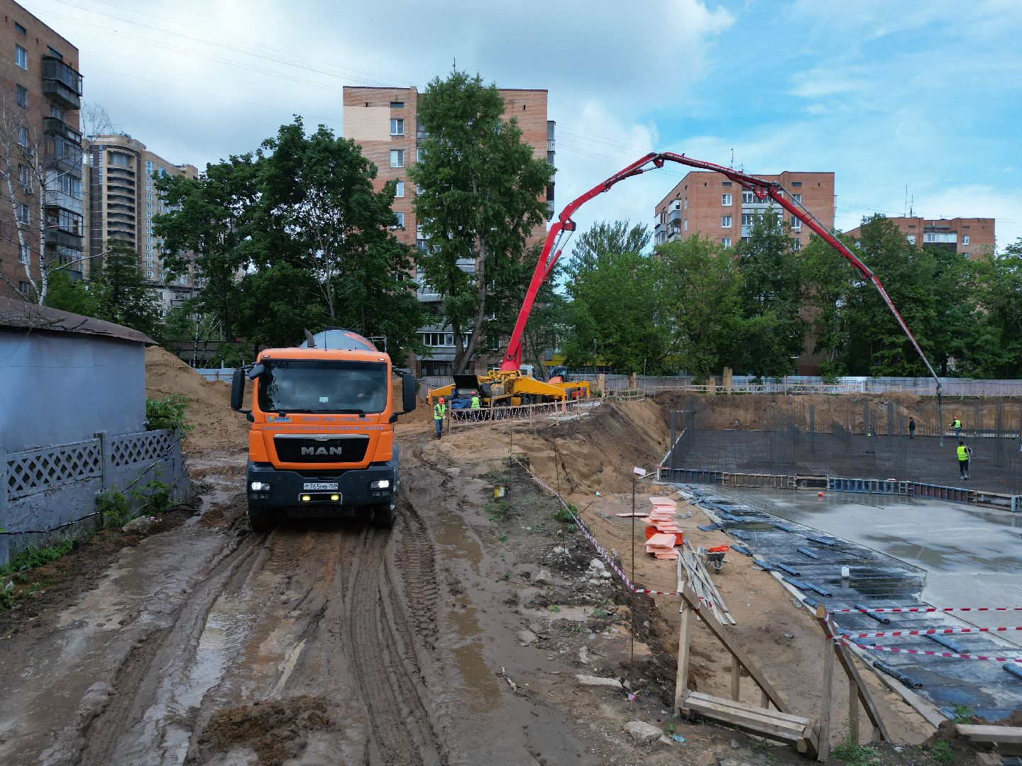 видео с коптера, школа, ремонт,