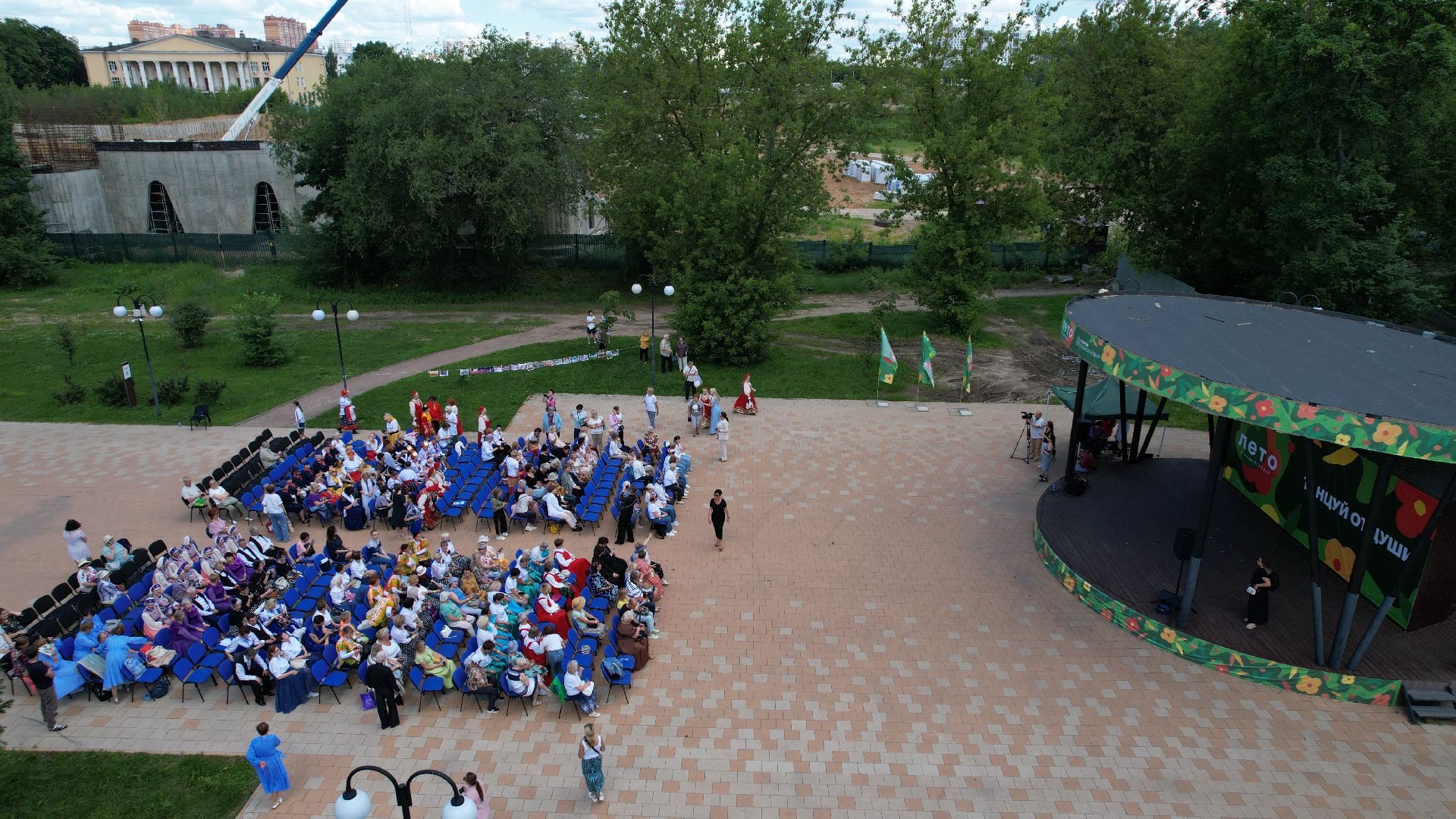 видео с коптера, люберцы, активное долголетие, фестиваль,