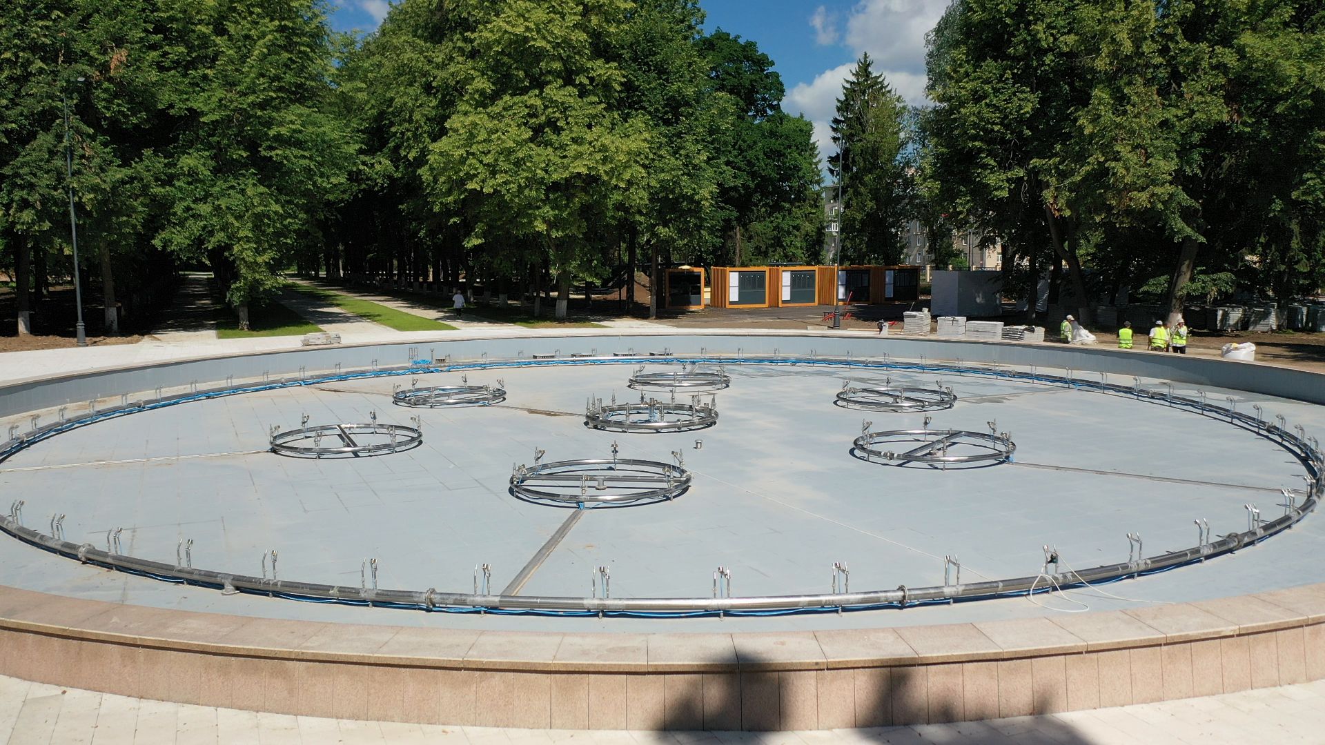 видео с коптера, Коломна, благоустройство, парк,