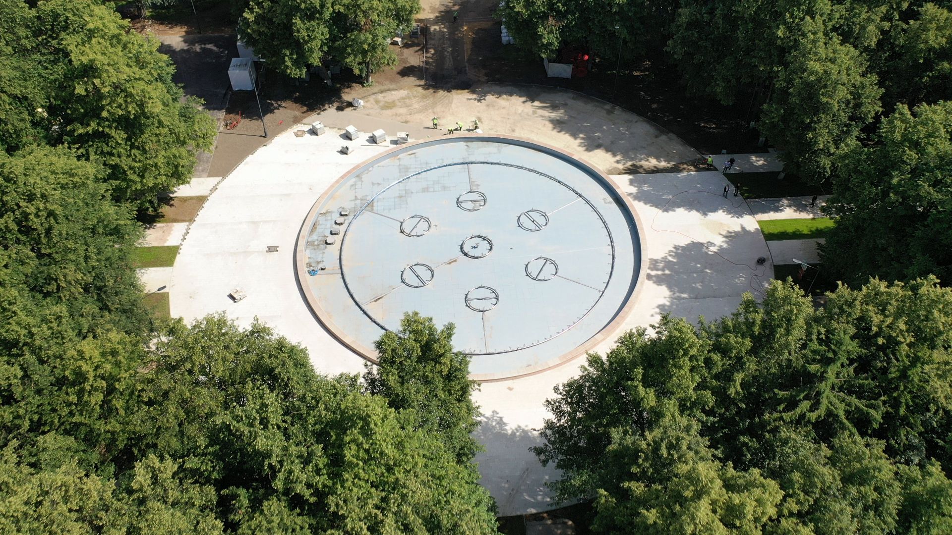 видео с коптера, Коломна, благоустройство, парк,