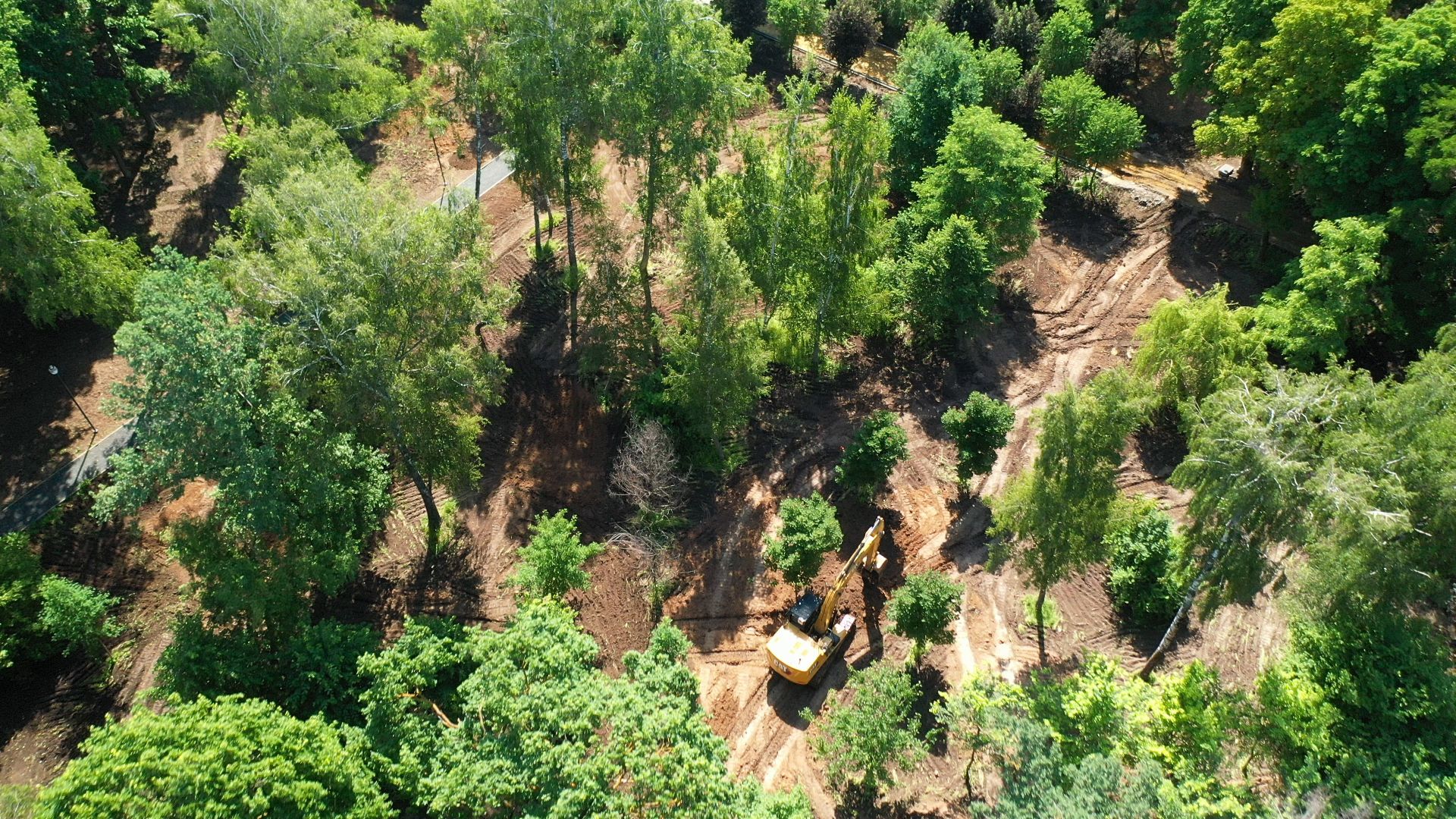 видео с коптера, Коломна, благоустройство, парк,