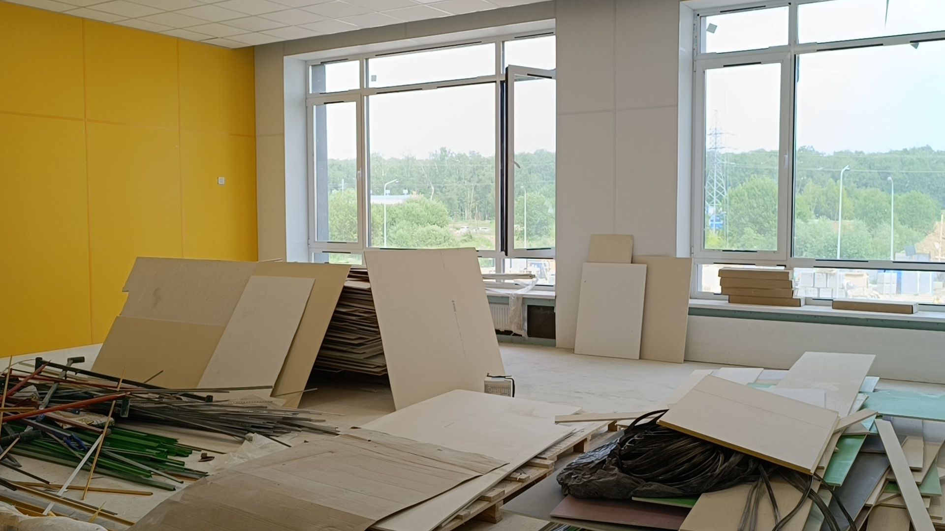 строительство, лицей Авиатика, лобня,