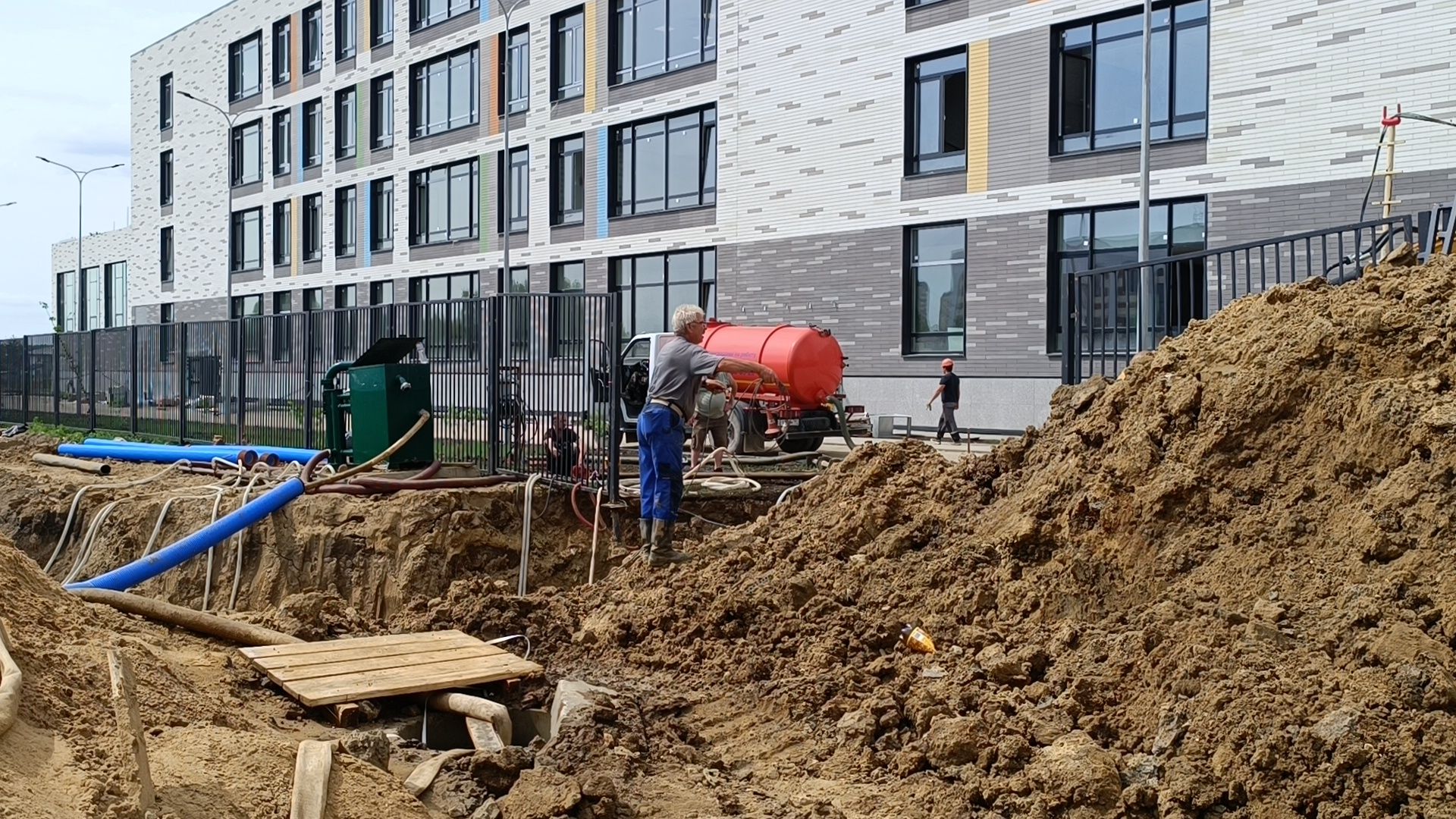 строительство, лицей Авиатика, лобня,