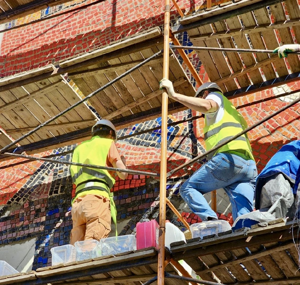 наро-фоминск, наро-фоминский городской округ, реставрация, Мозаика, Мозаичное панно, Юрий Дехто, гк остов,
