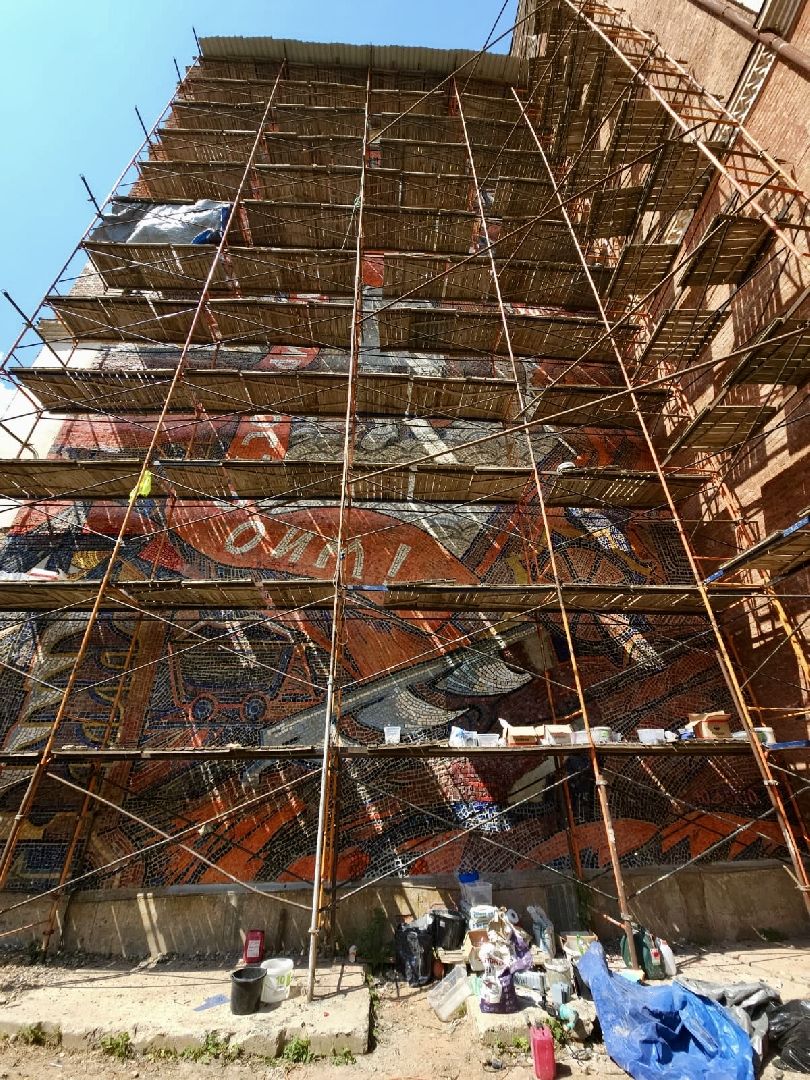 наро-фоминск, наро-фоминский городской округ, реставрация, Мозаика, Мозаичное панно, Юрий Дехто, гк остов,