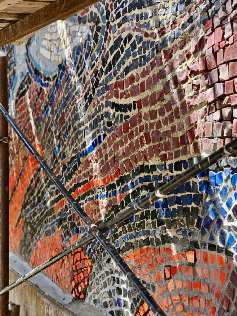 наро-фоминск, наро-фоминский городской округ, реставрация, Мозаика, Мозаичное панно, Юрий Дехто, гк остов,