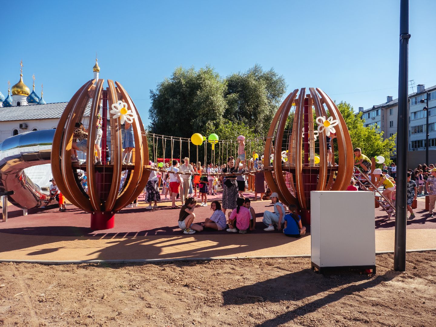 благоустройство, подмосквье, дедовск, открытие, детская площадка,