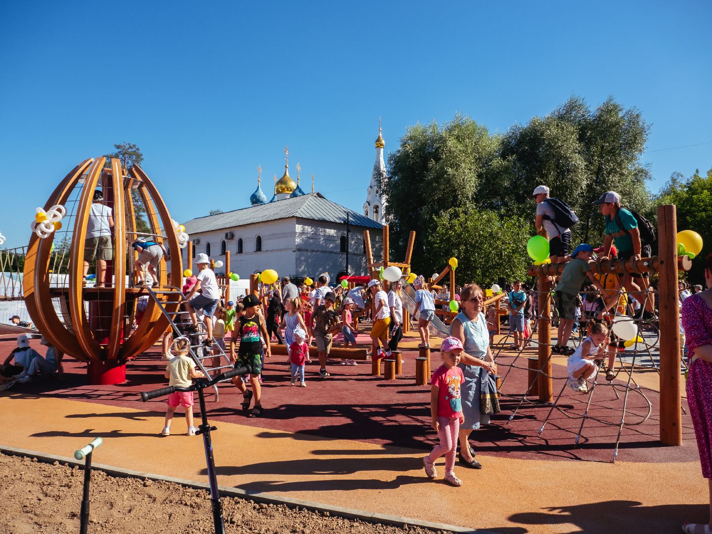 благоустройство, подмосквье, дедовск, открытие, детская площадка,