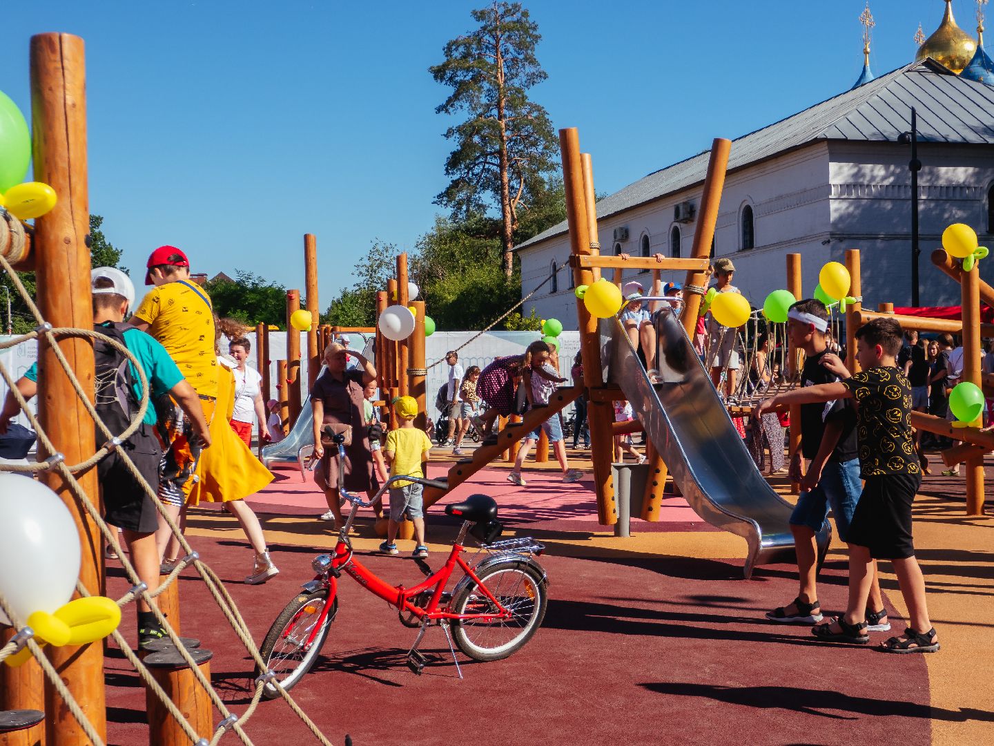 благоустройство, подмосквье, дедовск, открытие, детская площадка,