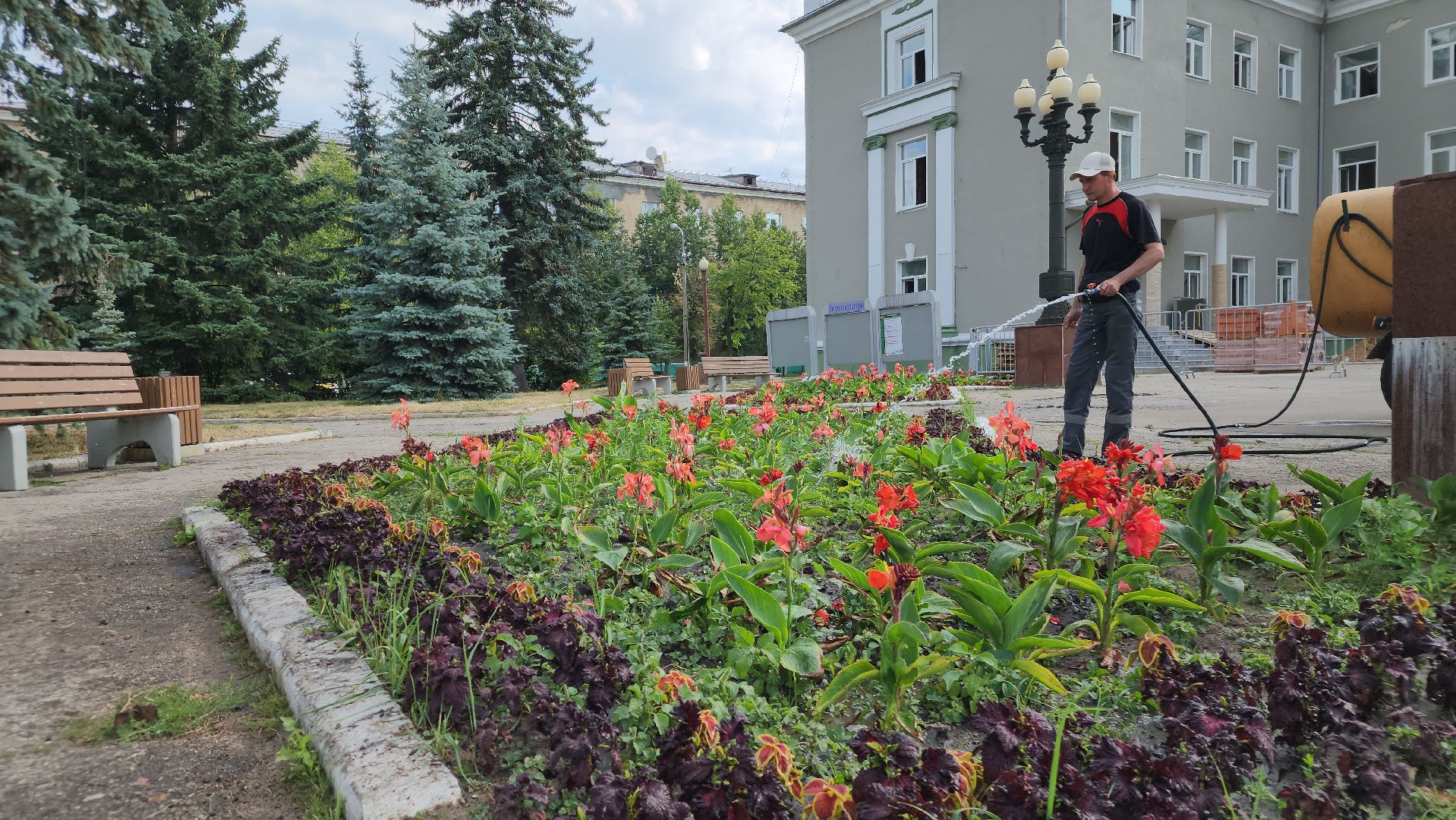 ступино, Полив цветов, комфортная городская среда,