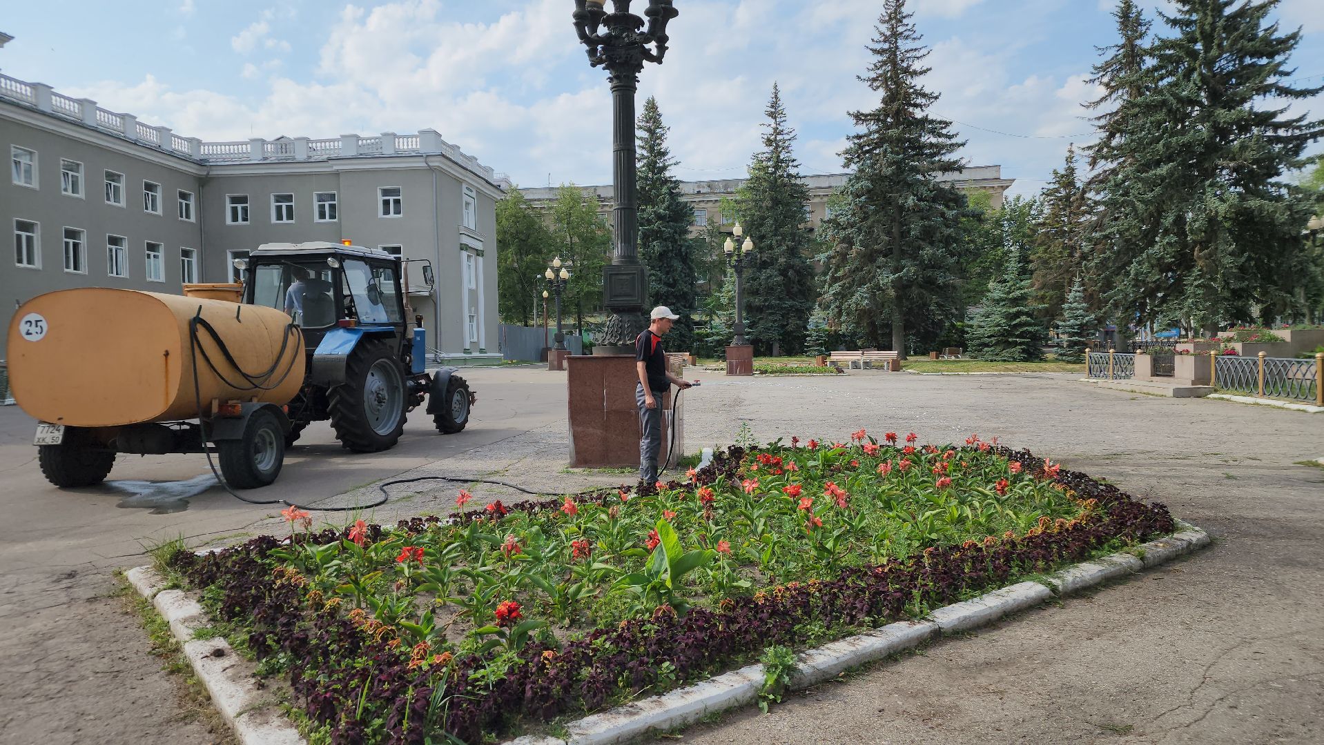 ступино, Полив цветов, комфортная городская среда,