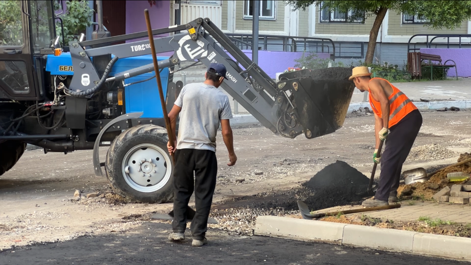 химки, благоустройство, замена асфальта во дворе, благоустройство дворовой территории,