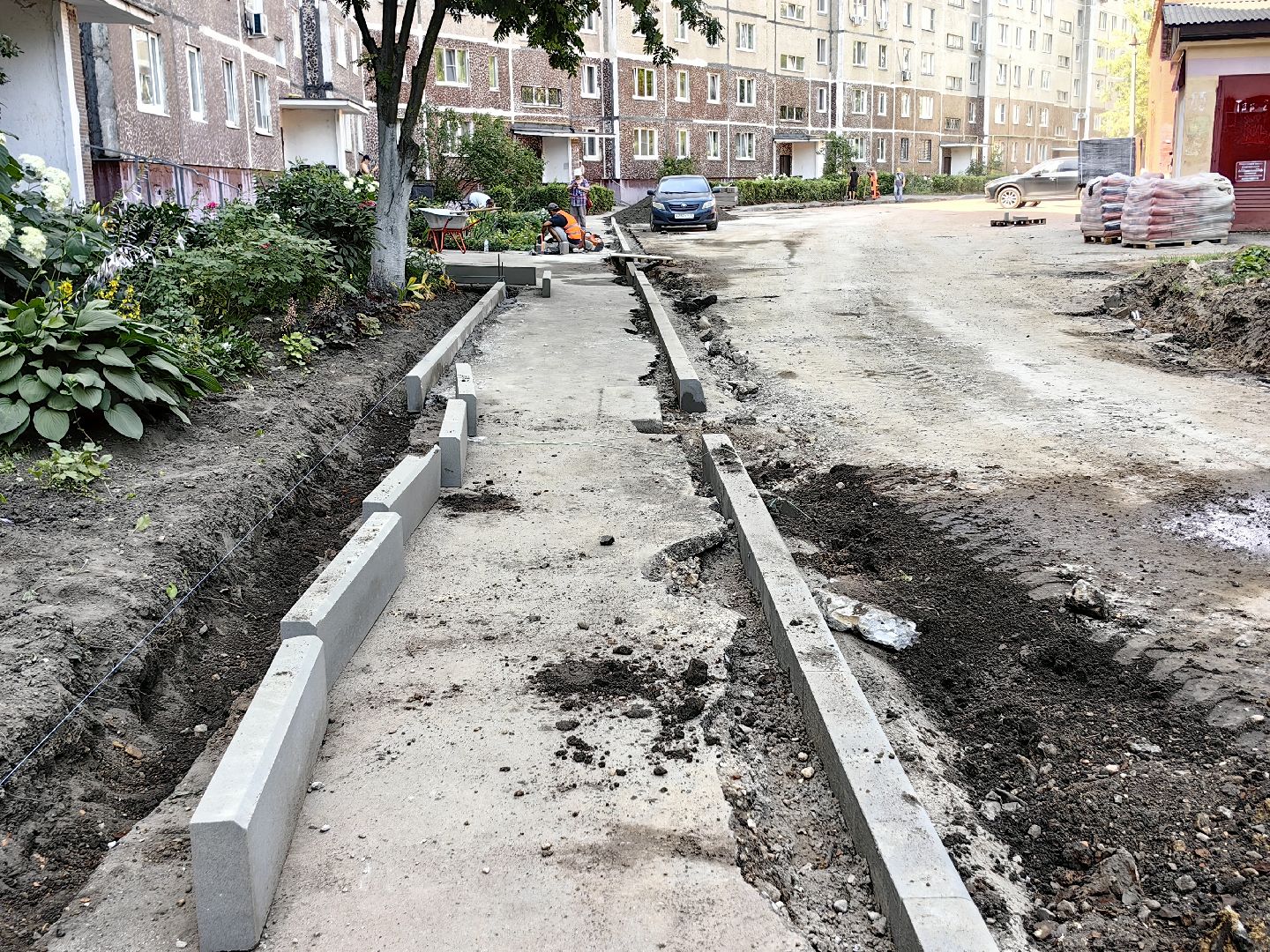 ремонт дорог, благоустройство, детская площадка, тротуар, щёлково,