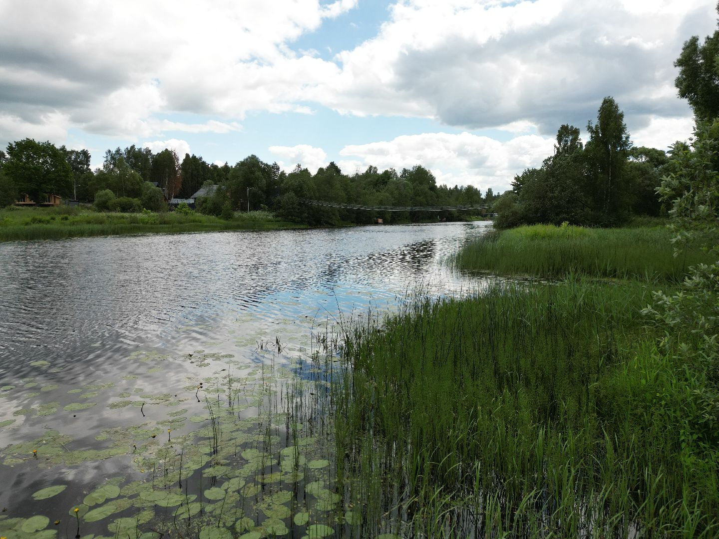 видео с коптера, талдом, благоустройство, мост,