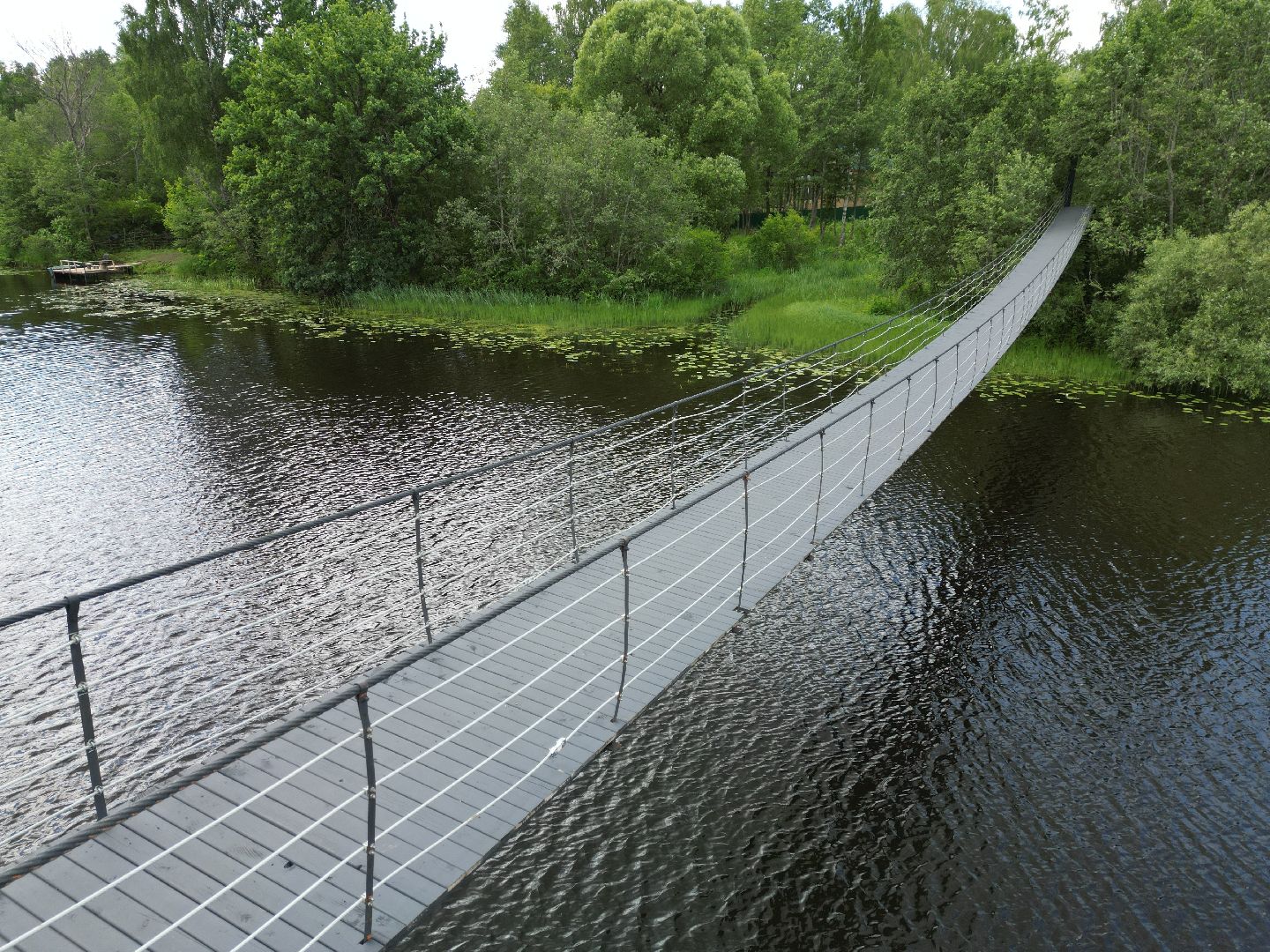 видео с коптера, талдом, благоустройство, мост,