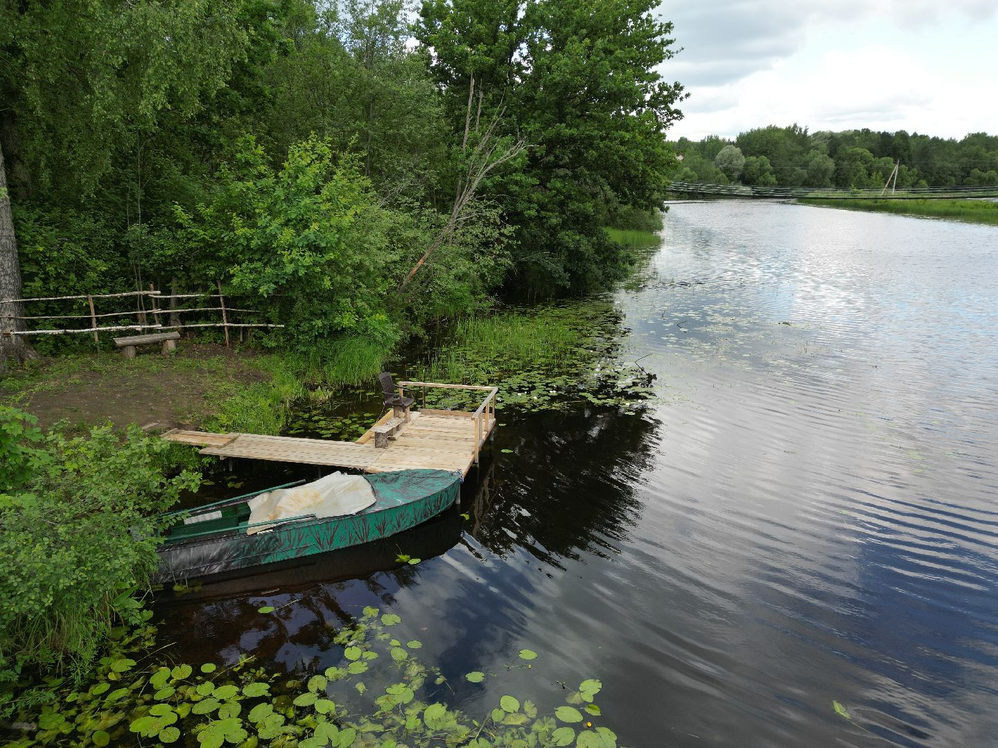 видео с коптера, талдом, благоустройство, мост,
