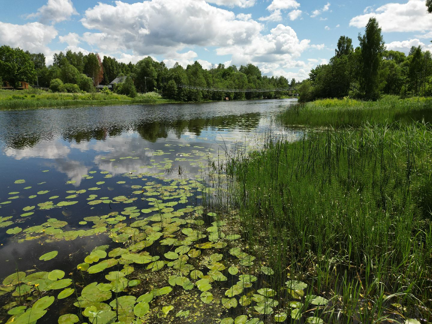 видео с коптера, талдом, благоустройство, мост,