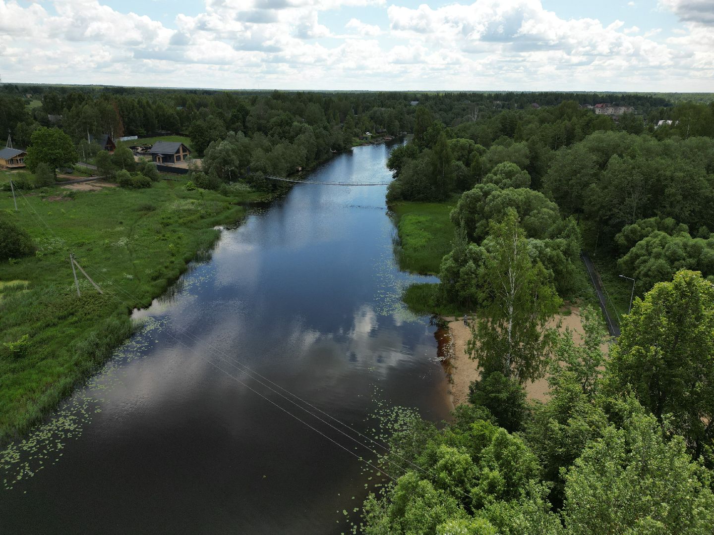 видео с коптера, талдом, благоустройство, мост,