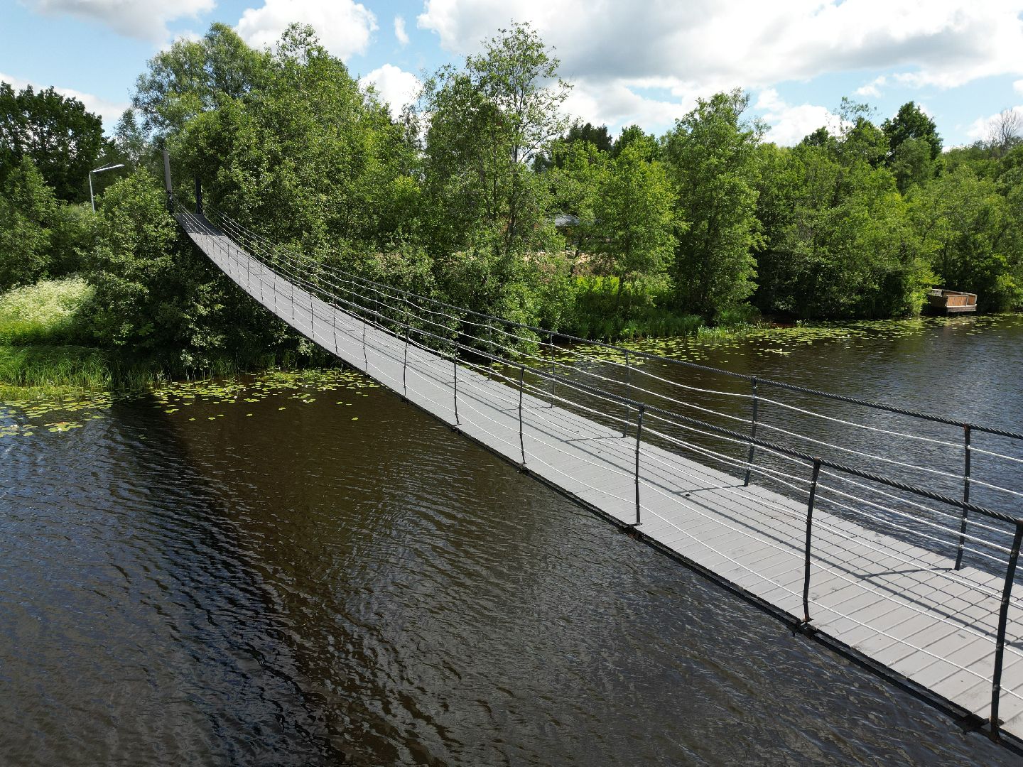 видео с коптера, талдом, благоустройство, мост,