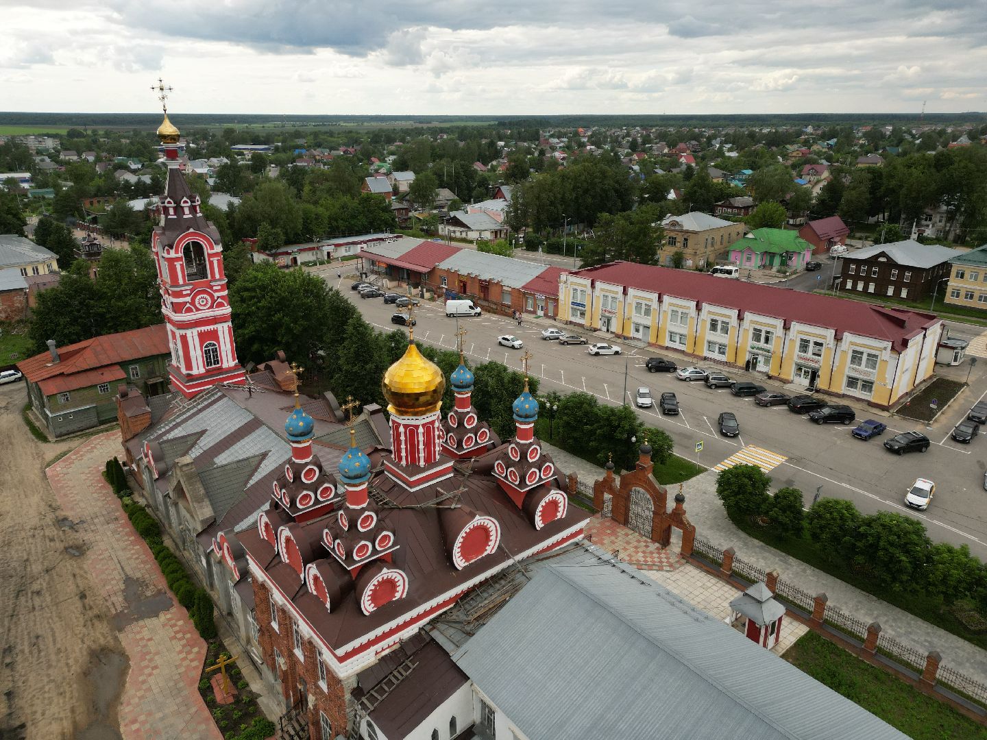видео с коптера, талдом, храм,