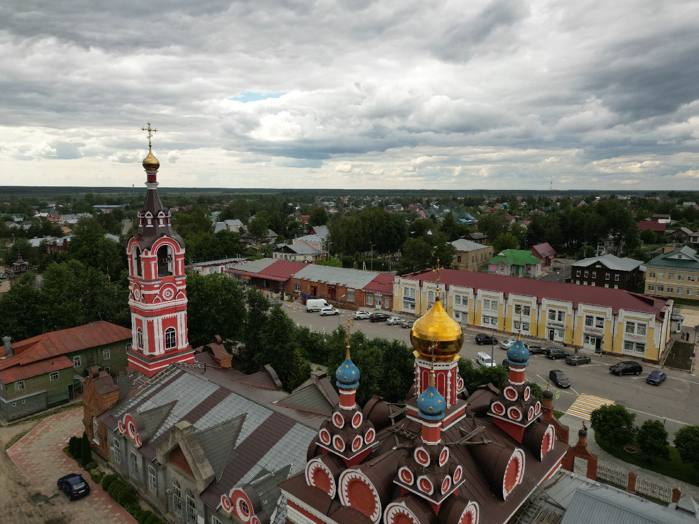 видео с коптера, талдом, храм,