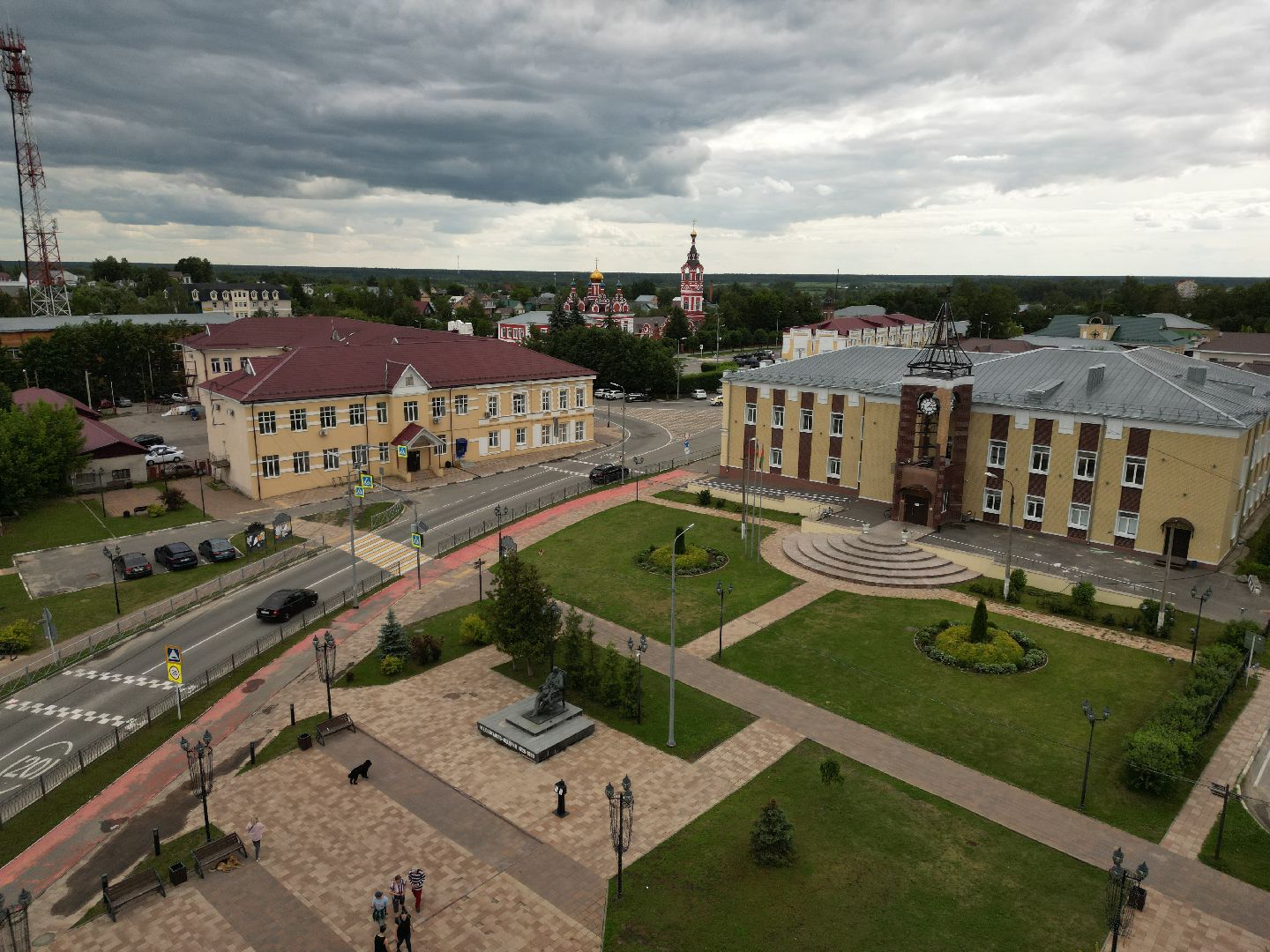 видео с коптера, талдом, храм,