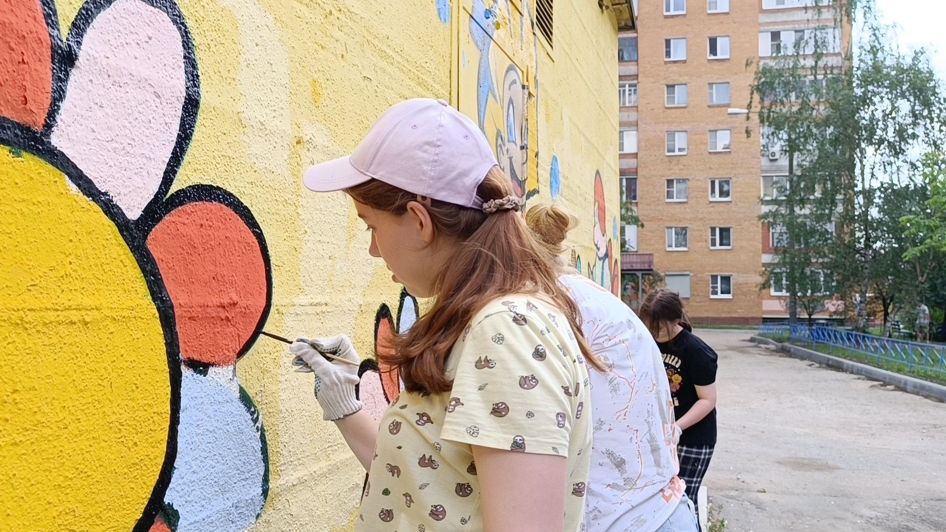 краски, благоустройство, школа, лобня, трудовые бригады,