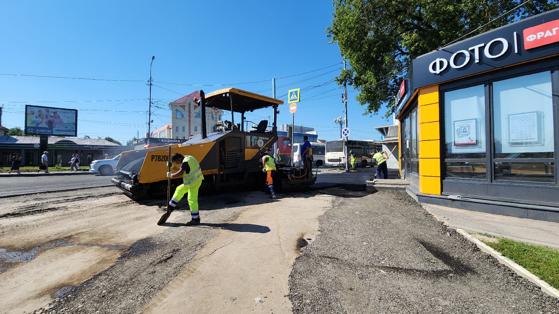 пушкино, проспект, дорожный ремонт, асфальтирование дорог, разметка дороги,