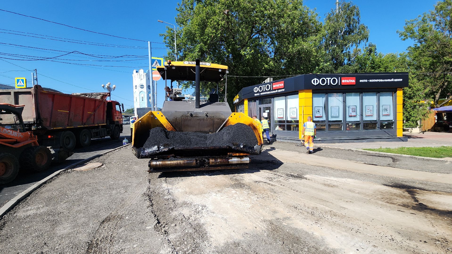 пушкино, проспект, дорожный ремонт, асфальтирование дорог, разметка дороги,