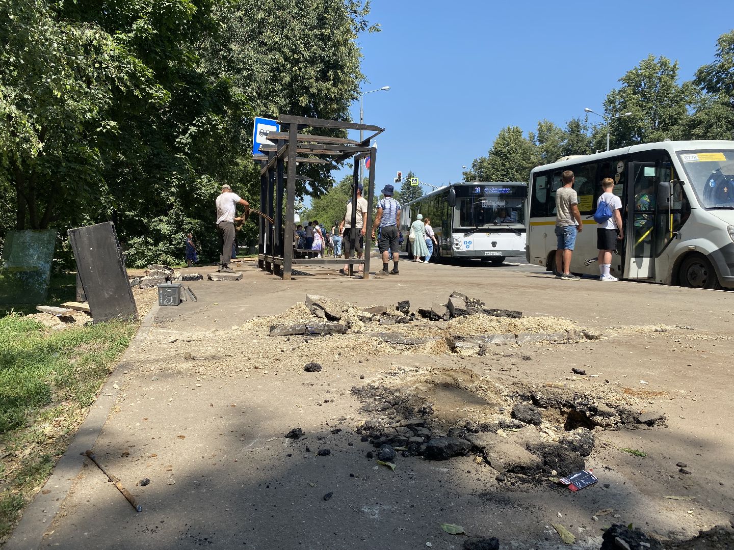 Дороги, Благоустройство, Подмосковье, Остановка, Автобусная остановка, домодедово,