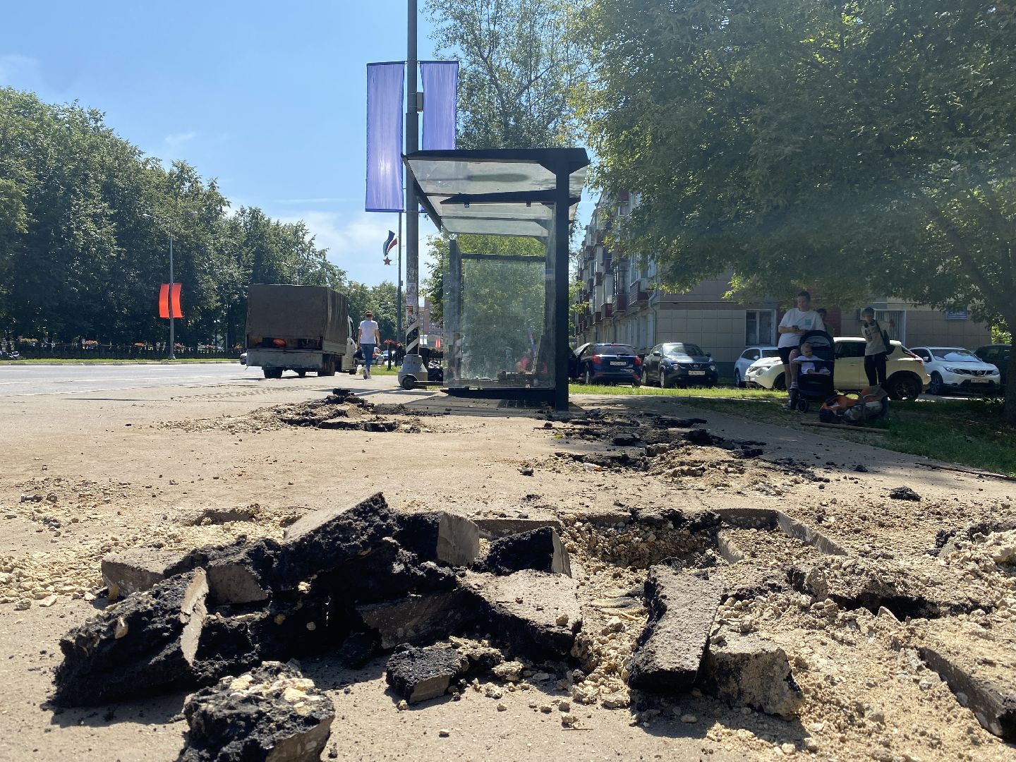 Дороги, Благоустройство, Подмосковье, Остановка, Автобусная остановка, домодедово,