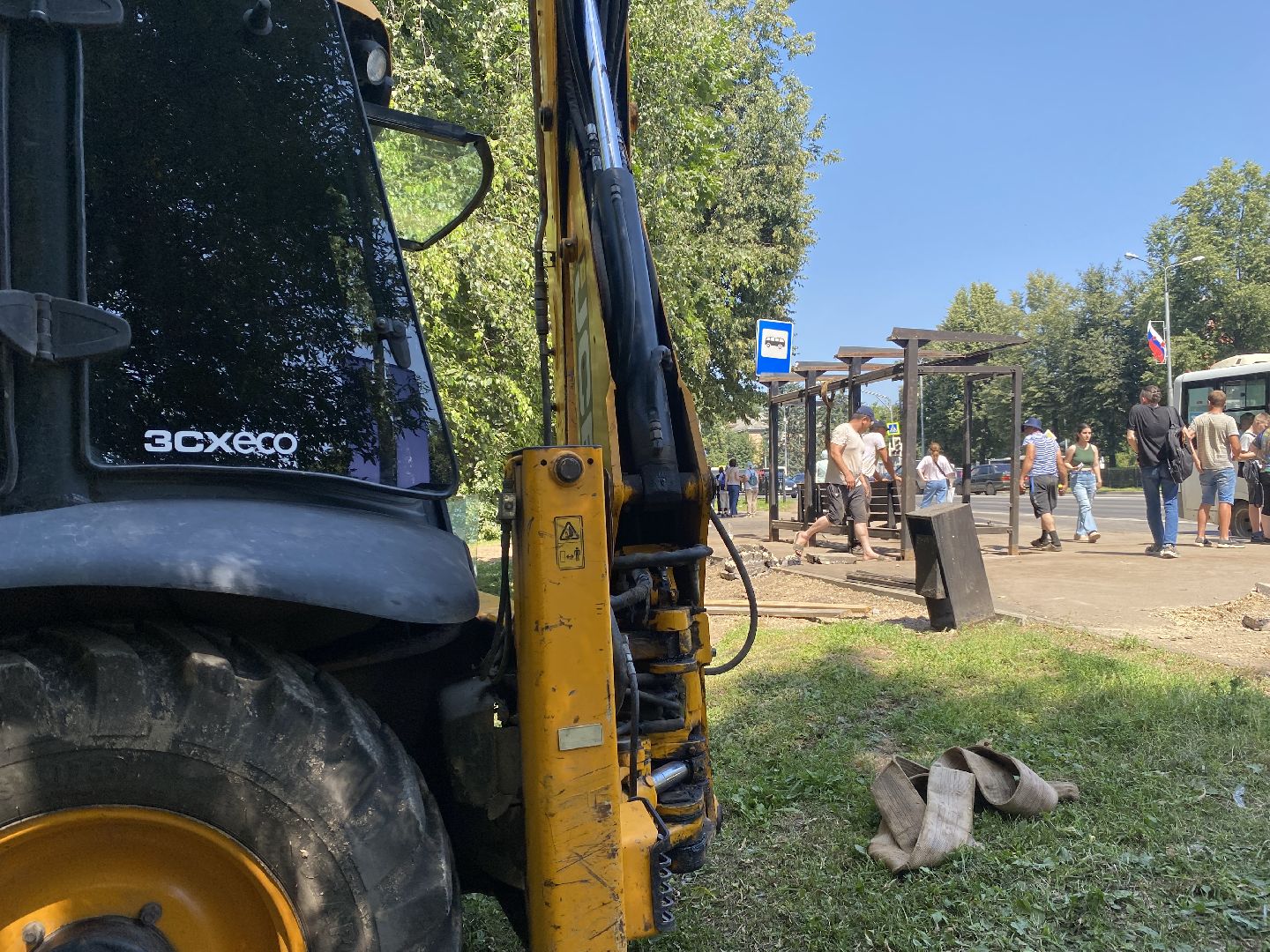 Дороги, Благоустройство, Подмосковье, Остановка, Автобусная остановка, домодедово,