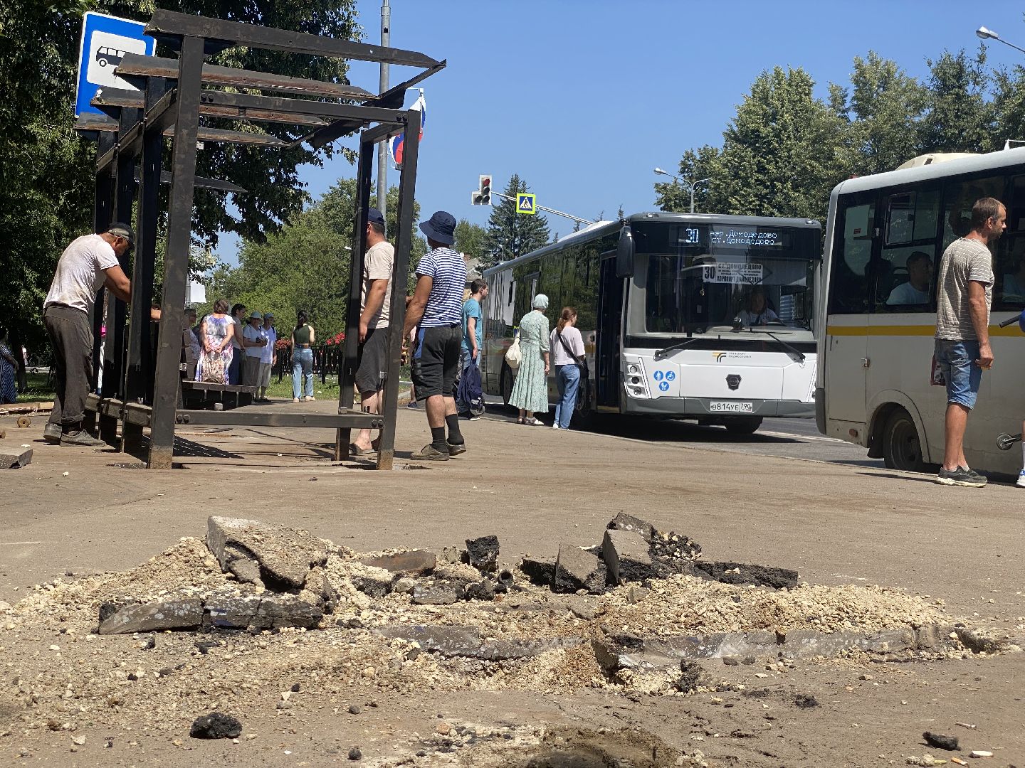 Дороги, Благоустройство, Подмосковье, Остановка, Автобусная остановка, домодедово,