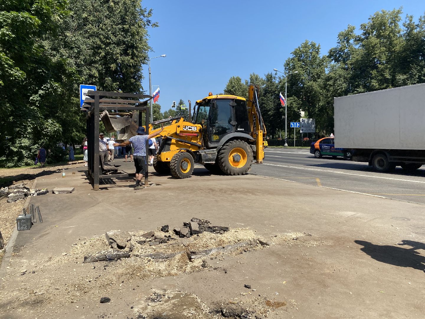 Дороги, Благоустройство, Подмосковье, Остановка, Автобусная остановка, домодедово,
