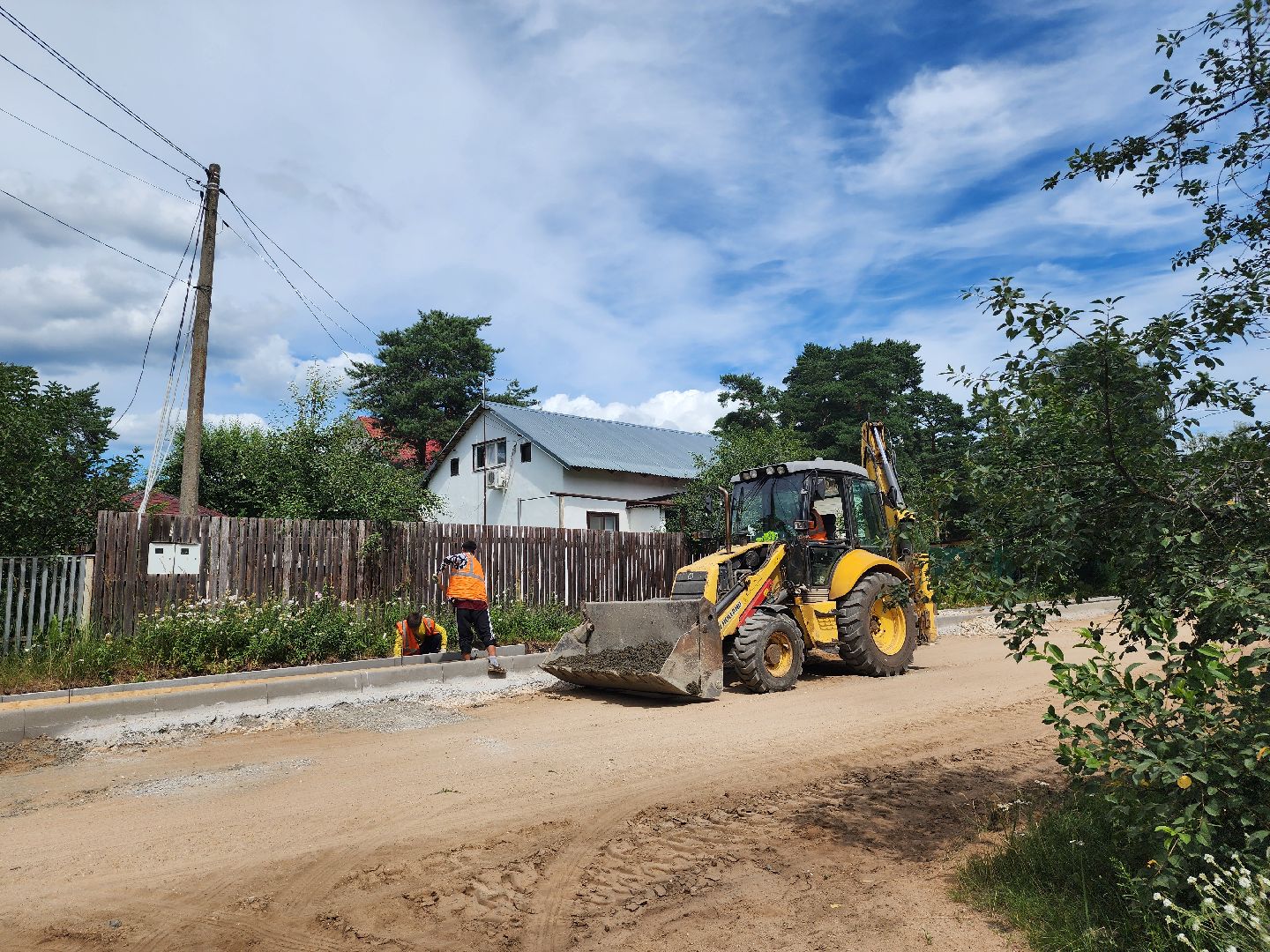 Дубна, Добродел, Строительство дороги, Дорога, Тротуар, Благоустройство,
